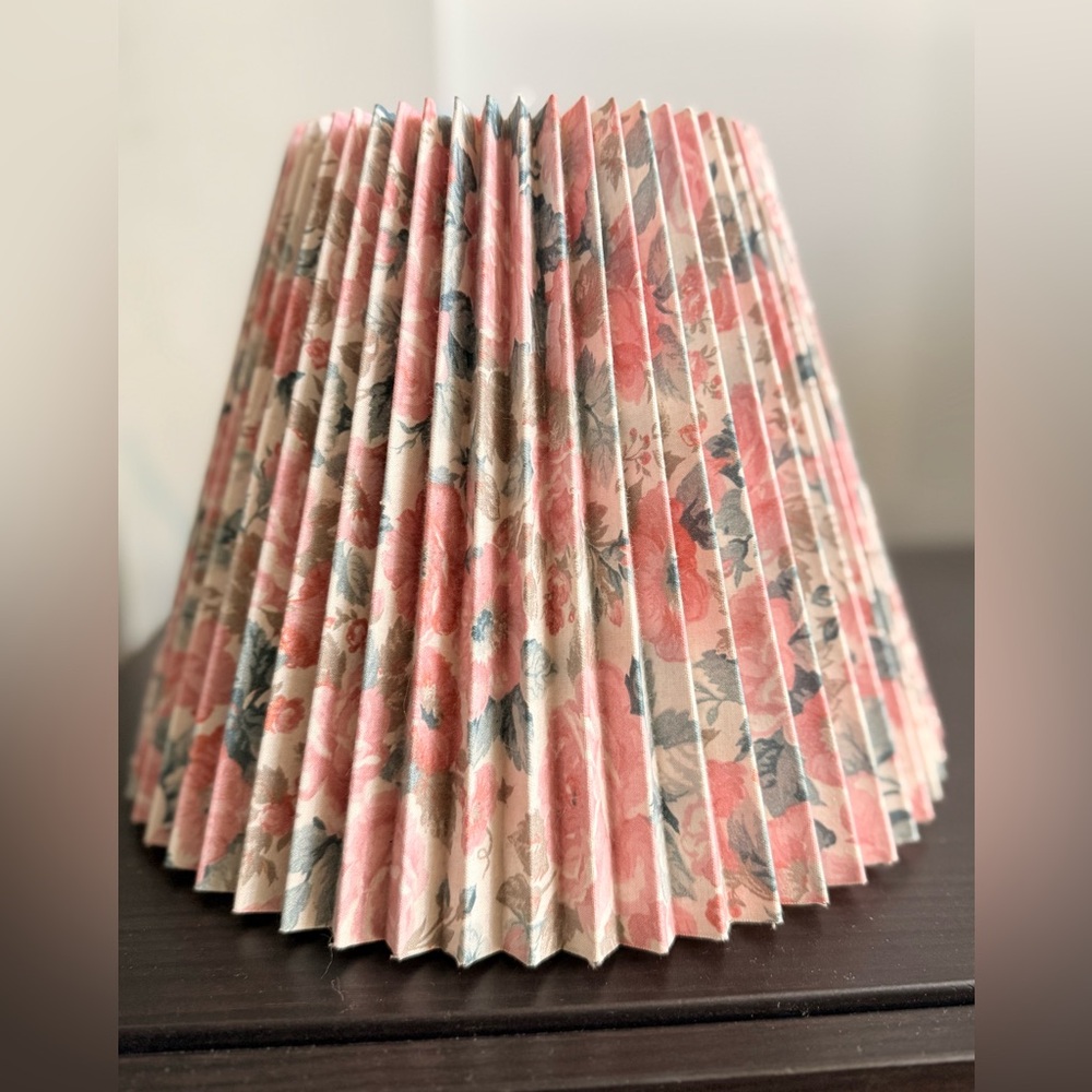 Vintage Pastel Floral Print Accordion Lamp Shade